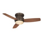 Traditional Concept Indoor / Outdoor Ceiling Fan with Light - Oil Rubbed Bronze / Medium Maple