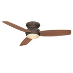 Traditional Concept Indoor / Outdoor Ceiling Fan with Light - Oil Rubbed Bronze / Medium Maple