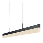 Stiletto Linear Pendant - Satin Black / Frosted