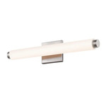 Tubo Slim LED Bath Bar - Satin Nickel / White Etched