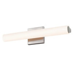 Tubo Slim LED Bath Bar - Satin Nickel / White Etched