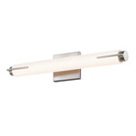 Tubo Slim LED Bath Bar - Satin Nickel / White Etched