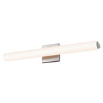 Tubo Slim LED Bath Bar - Satin Nickel / White Etched