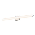 Tubo Slim LED Bath Bar - Polished Chrome / White Etched