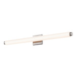 Tubo Slim LED Bath Bar - Satin Nickel / White Etched