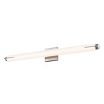 Tubo Slim LED Bath Bar - Satin Nickel / White Etched