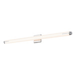 Tubo Slim LED Bath Bar - Polished Chrome / White Etched