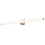 Tubo Slim LED Bath Bar - Satin Nickel / White Etched