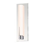 Tubo ST Slim Panel LED Vanity Sconce - Polished Chrome / White Etched