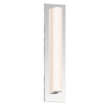 Tubo FT Slim Panel LED Vanity Sconce - Polished Chrome / White Etched