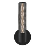 Urban Edge Wall Sconce - Textured Black / Black Mesh