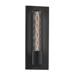 Gotham Panel Wall Sconce - Textured Black / Black Mesh