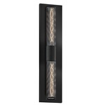 Gotham Panel Wall Sconce - Textured Black / Black Mesh