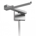 Flip LED Swing Arm Wall Light - Titanium / White