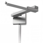 Flip LED Swing Arm Wall Light - Titanium / White
