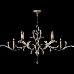 Beveled Arcs 840 Chandelier - Warm Silver Leaf / Crystal