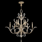 Beveled Arcs Style 6 Chandelier - Silver / Crystal