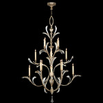 Beveled Arcs Style 5 Chandelier - Silver / Crystal