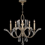 Beveled Arcs Style 1 Chandelier - Silver / Crystal