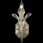 Beveled Arcs Torch Wall Sconce - Silver / Crystal