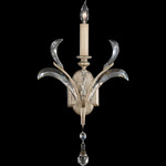Beveled Arcs Bloom Wall Sconce - Silver / Crystal