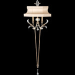 Beveled Arcs Tall Wall Sconce - Silver / Crystal