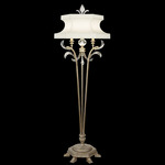 Beveled Arcs Floor Lamp - Silver / Crystal