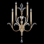 Beveled Arcs Candelabra Wall Sconce - Silver / Crystal