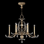 Beveled Arcs Style 6 Chandelier - Silver / Crystal
