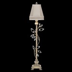 Crystal Laurel SlimTable Lamp - Silver Leaf / Crystal