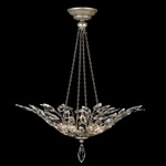 Crystal Laurel Bowl Pendant - Silver / Crystal