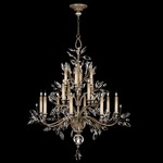 Crystal Laurel Dual Chandelier - Silver / Crystal