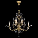 Beveled Arcs Style 6 Chandelier - Gold / Crystal
