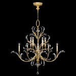 Beveled Arcs Style 6 Chandelier - Gold / Crystal