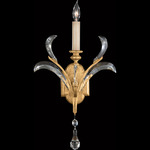 Beveled Arcs Bloom Wall Sconce - Gold / Crystal