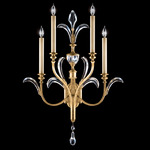 Beveled Arcs Candelabra Wall Sconce - Gold / Crystal