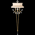 Beveled Arcs Tall Wall Sconce - Gold / Crystal