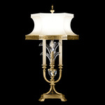 Beveled Arcs Candlestick Table Lamp - Gold / Off White