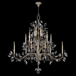 Crystal Laurel Foyer Chandelier - Silver / Crystal