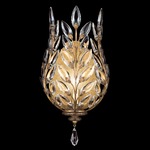 Crystal Laurel Egg Wall Sconce - Gold / Crystal