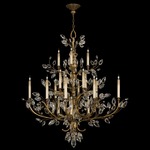 Crystal Laurel Foyer Chandelier - Gold / Crystal