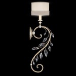 Crystal Laurel Wall Sconce - Champagne Band / Silver Leaf