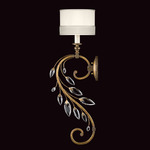 Crystal Laurel Wall Sconce - Champagne Band / Gold Leaf