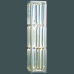 Crystal Enchantment Rectangle Wall Light - Silver Leaf / Crystal