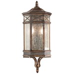 Holland Park Outdoor Wall Sconce - Antique Bronze / Seedy Glass