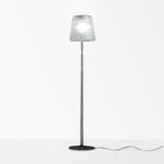 Lume Floor Lamp - Clear/ Chrome