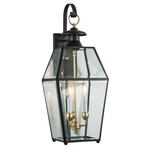 Olde Colony 1066/1067 Outdoor Wall Sconce - Black / Beveled