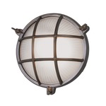 Mariner Round Outdoor Wall Light - Bronze / Frosted