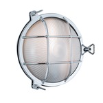 Mariner Round Outdoor Wall Light - Chrome / Frosted