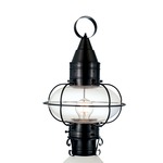 Classic Onion Outdoor Post Mount - Black / Clear